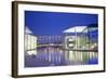 Germany, Berlin. the Marie Elisabeth Luders Haus and the Paul Lobe Haus over the River Spree-Ken Scicluna-Framed Photographic Print