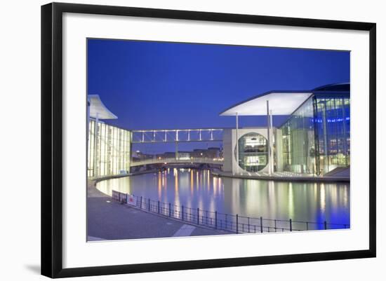Germany, Berlin. the Marie Elisabeth Luders Haus and the Paul Lobe Haus over the River Spree-Ken Scicluna-Framed Photographic Print