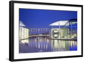 Germany, Berlin. the Marie Elisabeth Luders Haus and the Paul Lobe Haus over the River Spree-Ken Scicluna-Framed Photographic Print