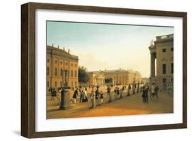 Germany, Berlin, View of Unter Den Linden Avenue by Wilhelm Brucke-null-Framed Giclee Print