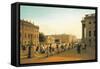 Germany, Berlin, View of Unter Den Linden Avenue by Wilhelm Brucke-null-Framed Stretched Canvas