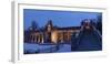 Germany, Berlin, Volkspark Schšneberg, Snow, Underground Station, Panorama, Dusk-Catharina Lux-Framed Photographic Print