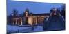 Germany, Berlin, Volkspark Schšneberg, Snow, Underground Station, Panorama, Dusk-Catharina Lux-Mounted Photographic Print