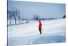 Germany - Bielefeld - 1960's Child Plays in Snow-Richard Baker-Stretched Canvas