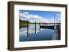 Germany, Brandenburg, Himmelpfort, Moderfitzsee, Jetty, Rowing Boat-Andreas Vitting-Framed Photographic Print