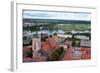 Germany, Brandenburg, Oder-Neisse Cycle Route, Frankfurt / Oder, Aerial Picture, High Water-Catharina Lux-Framed Photographic Print