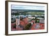 Germany, Brandenburg, Oder-Neisse Cycle Route, Frankfurt / Oder, Aerial Picture, High Water-Catharina Lux-Framed Photographic Print