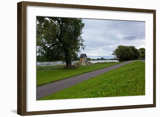 Germany, Brandenburg, Oder-Neisse Cycle Route, Ratzdorf, Water Level Hut-Catharina Lux-Framed Photographic Print