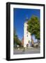 Germany, Brandenburg, Spreewald, LŸbben, Church, Evening, Paul-Gerhardt Monument-Chris Seba-Framed Photographic Print