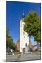 Germany, Brandenburg, Spreewald, LŸbben, Church, Evening, Paul-Gerhardt Monument-Chris Seba-Mounted Photographic Print