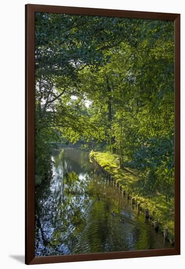 Germany, Brandenburg, Spreewald (Spree Forest), LŸbben, Canal, Sunrise-Chris Seba-Framed Photographic Print