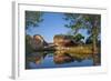 Germany, Brandenburg, Spreewald (Spree Forest), Schlepzig, Restaurant Along Canal-Chris Seba-Framed Photographic Print