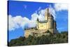 Germany, Castle Marksburg near Braubach, Germany, on the Rhine River, River cruise, Marksburg Castl-Miva Stock-Stretched Canvas