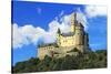 Germany, Castle Marksburg near Braubach, Germany, on the Rhine River, River cruise, Marksburg Castl-Miva Stock-Stretched Canvas