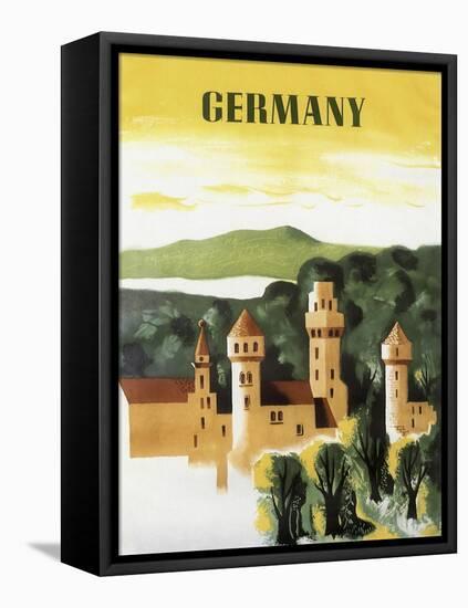 Germany Castle Vint Trav-null-Framed Stretched Canvas