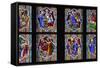 Germany, Cologne, Cologne Cathedral, Narthex, Stained Glass Window, Life of Christ-Samuel Magal-Framed Stretched Canvas