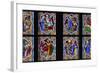 Germany, Cologne, Cologne Cathedral, Narthex, Stained Glass Window, Life of Christ-Samuel Magal-Framed Photographic Print