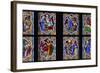 Germany, Cologne, Cologne Cathedral, Narthex, Stained Glass Window, Life of Christ-Samuel Magal-Framed Photographic Print