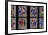 Germany, Cologne, Cologne Cathedral, Narthex, Stained Glass Window, Life of Christ-Samuel Magal-Framed Photographic Print