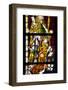 Germany, Cologne, Cologne Cathedral, North Aisle, Stained Glass Window, St. Peter and Tree of Jesse-Samuel Magal-Framed Photographic Print
