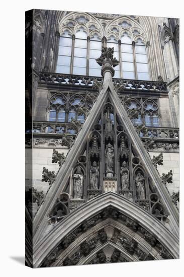 Germany, Cologne, Cologne Cathedral, North Facade, Portal of Michael, Gable-Samuel Magal-Stretched Canvas