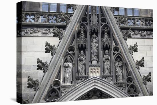 Germany, Cologne, Cologne Cathedral, North Facade, Portal of Michael, Gable-Samuel Magal-Stretched Canvas