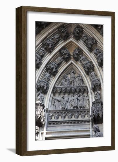 Germany, Cologne, Cologne Cathedral, Portal of Gereon, Pointed Archivolt and Tympanum Relief-Samuel Magal-Framed Photographic Print