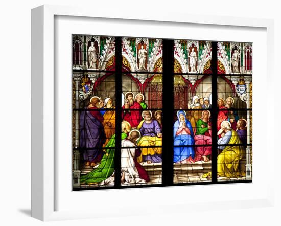 Germany, Cologne, Cologne Cathedral, South Aisle, Stained Glass Window, The Pentecost Window-Samuel Magal-Framed Photographic Print