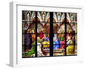 Germany, Cologne, Cologne Cathedral, South Aisle, Stained Glass Window, The Pentecost Window-Samuel Magal-Framed Photographic Print