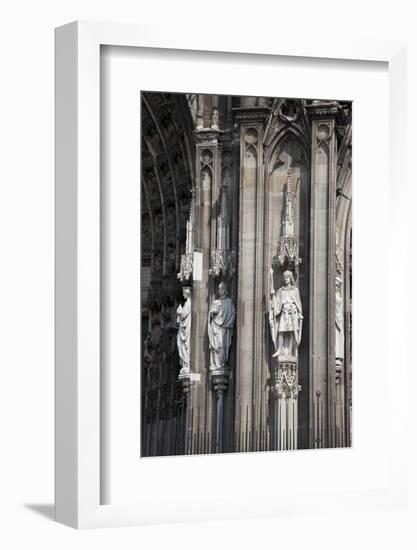 Germany, Cologne, Cologne Cathedral, Southern Facade, Portal of  Petrus, Sculptures-Samuel Magal-Framed Photographic Print