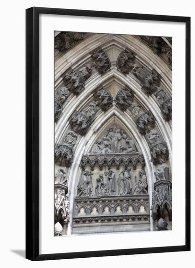 Germany, Cologne, Cologne Cathedral, Southern Facade, Portal of Ursula, Tympanum Relief-Samuel Magal-Framed Photographic Print