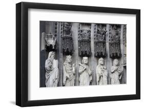 Germany, Cologne, Cologne Cathedral, West Facade, Portal of Mary, Jamb Sculptures-Samuel Magal-Framed Photographic Print
