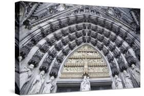 Germany, Cologne, Cologne Cathedral, West Facade, Portal of Mary-Samuel Magal-Stretched Canvas