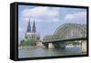 Germany - Cologne. View with Cathedral-null-Framed Stretched Canvas