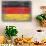 Germany Country Flag - Barnwood Painting-Lantern Press-Stretched Canvas displayed on a wall