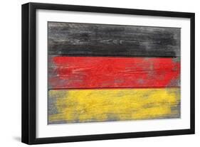 Germany Country Flag - Barnwood Painting-Lantern Press-Framed Art Print