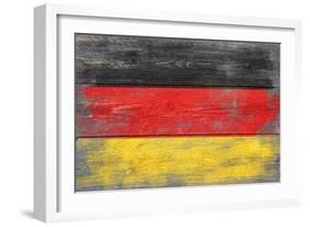 Germany Country Flag - Barnwood Painting-Lantern Press-Framed Art Print