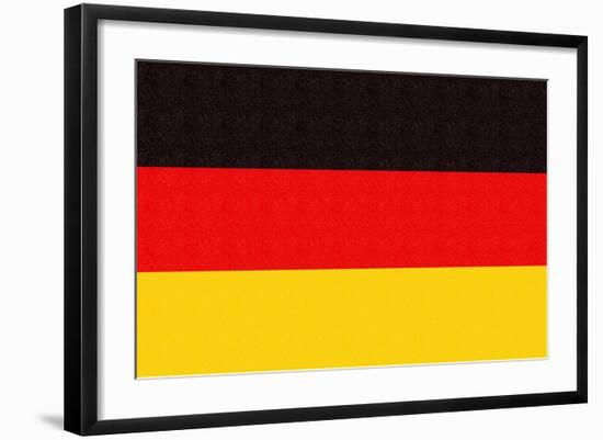 Germany Country Flag - Letterpress-Lantern Press-Framed Art Print