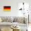 Germany Country Flag - Letterpress-Lantern Press-Stretched Canvas displayed on a wall