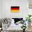 Germany Country Flag - Letterpress-Lantern Press-Stretched Canvas displayed on a wall