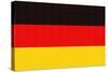 Germany Country Flag - Letterpress-Lantern Press-Stretched Canvas