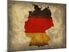 Germany Country Flag Map-Red Atlas Designs-Mounted Giclee Print