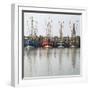 Germany, East Frisia, Northern Dike, Fisher-Boats, Harbor-Roland T.-Framed Photographic Print