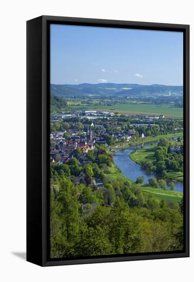 Germany, Eastern Westphalia, City of Hšxter, the Weser-Chris Seba-Framed Stretched Canvas