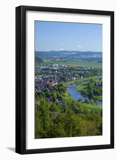 Germany, Eastern Westphalia, City of Hšxter, the Weser-Chris Seba-Framed Photographic Print