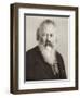 Germany, Engraved Portrait of German Composer, Pianist and Conductor, Johannes Brahms-null-Framed Giclee Print