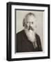 Germany, Engraved Portrait of German Composer, Pianist and Conductor, Johannes Brahms-null-Framed Giclee Print