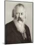 Germany, Engraved Portrait of German Composer, Pianist and Conductor, Johannes Brahms-null-Mounted Giclee Print