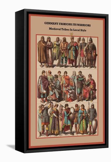 Germany Fashions its Warriors Medieval Tribes in Local Style-Friedrich Hottenroth-Framed Stretched Canvas