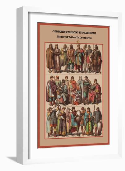 Germany Fashions its Warriors Medieval Tribes in Local Style-Friedrich Hottenroth-Framed Art Print